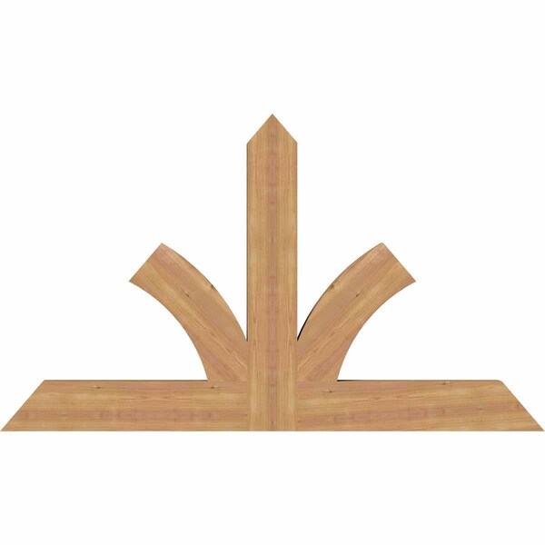 Ekena Millwork Richland Timber Gable Bracket, Western Red Cedar, 60"W x 35"H x 3 1/2"D x 5 1/2"F, 14/12 Pitch GBW060X35X0406RIC00SWR - main